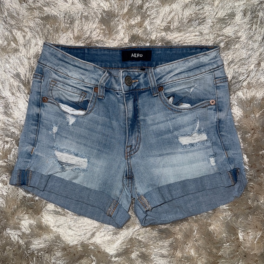 Aero Stretch Denim Shorts